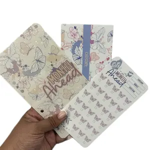 CATCOOK Month Ahead on Bills Butterfly Design A6 Dashboard with Handmade Cash Envelopes & Cherry Blossom Motif for Monthly Budgeting