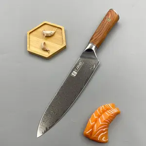 Damascus Steel Chef's Knife - Ultra Sharp All-Purpose Kitchen Knife for Home Use, for Slicing Meat, Chopping Vegetables, and Dicing Fruits​