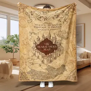 Harry Potter Themed Blanket, Soft Plush Throw for Movie Nights & Bedroom Decor, Perfect Gift for Fans & Magic Enthusiasts