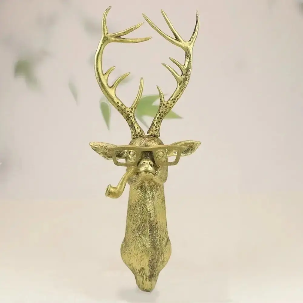 Animal Head Design Wall Hanging Decor, 1/5 Counts/set Vintage Resin Animal Head Wall Decor, Wall Hanging Ornament for Home Living Room & Bedroom