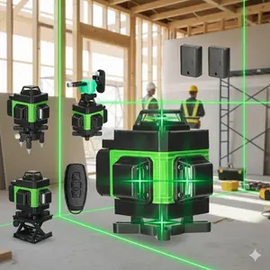High Precision Laser Infrared Auto-Leveling Level: Multipurpose Building Measurement Tool for Ceiling Floor Wall, Self-Calibrating Laser Projector with Long-Life Batteries. Indoor/Outdoor Laser Level for Construction, Woodworking, and Accurate Alignment.