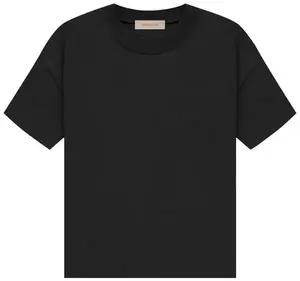 Stylish Casual Essentials Tee 'Stretch Limo' 125BT212060F SS22 Menswear Loose Fit Black T-shirt
