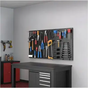 2Pcs Metal Pegboard Wall Organizer Heavy Duty Storage Rack for Home Garage Kitchen Durable Metal Construction Versatile Tool Organization Easy to Install Expandable & Customizable - Hammer Holder