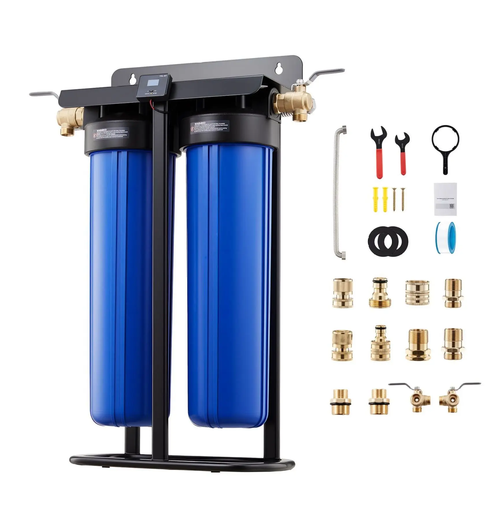 Deionized Water System for Car Wash, Spotless Car Wash Filter - 2x4L DI Resin, TDS Meter, Bypass Valve - Spot-Free Rinse for Cars, RVs, Windows Default