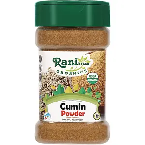 Rani Organic Cumin Powder (Jeera Powder) 3oz (85g) PET Jar ~ All Natural | Vegan | Gluten Friendly | Indian Origin | USDA Certified Organic