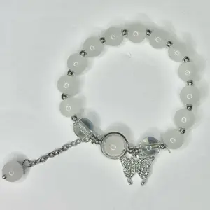 Y2K White Butterfly Bracelet
