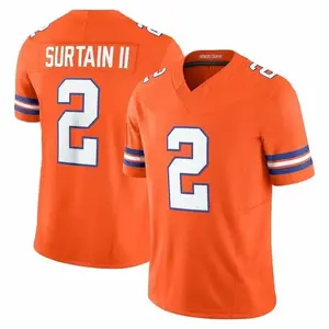 Broncos Patrick Surtain II#2 Jersey American Football Player Jerseys Classic Sports Short Sleeve Game T-Shirt