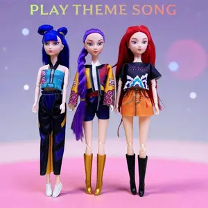 Color Box Kpop Dolls Set Singing Toy K-Pop Dolls with Music Fan Collection Action Figure Gift Birthday Present Unique Design Perfect Gift Idea Birthday Gift Gifts for Girls
