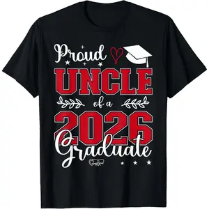 Proud Uncle of a Class of 2026 Graduate for Graduation T-Shirt