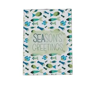 Heart Cards USA SEAson’s Greetings Holiday Christmas Card A2 Envelope Modern Textures Boho Prints Whimsical Greeting Card Sweet Card