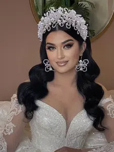 Faux Pearl Decorated Headband, Elegant Bridal Headwear for Wedding Bridal Party Formal Occasions, Fashion Hair Accessories for Women