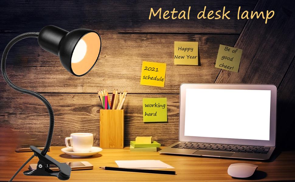Desk Lamp, 360 Rotation Clip On Reading Light - Gooseneck Lamp with Cable, Portable Clamp Light for Bedroom, Office, Home Lighting Desk Lamp, 360 Rotation Clip On Reading Light - Gooseneck Lamp with Cable, Portable Clamp Light for Bedroom, Office, Home Lighting
