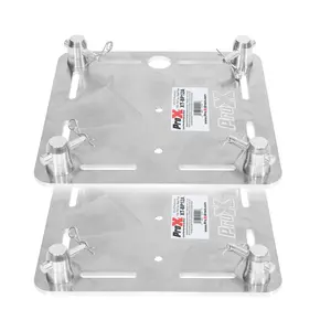 Pro X Pack of Two 12" Aluminum Base Plates Universal F34 Trussing with Conical Connectors 6mm