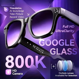 AI Smart Glasses with 8MP Camera, HD Video Recording, Real-Time Translation, AI Object Recognition, Bluetooth Calls & Music, Touch Control for Travel & Outdoor