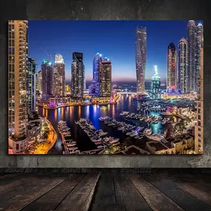 City Night Scene DIY Diamond Arts Colorful Painting Kit without Frame, 5D DIY Diamond Arts Colorful Painting Kit, Wall Art Decor for Home, Cityscape