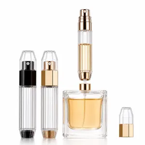 Portable Mini Refillable Perfume Atomizer, 5ml Leak-Proof Travel Perfume Spray Bottle for Cologne, Essential Oils and Fragrance, Home Organizer for Travel, Essential Oils, Matte Black Storage for Cosmetic Cologne, Makeup Tool Kit, #summerwins