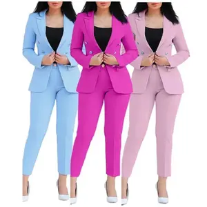Women’s business suit, fashionable slim-fit pants and sports jacket set, women’s suit, office suit, formal suit, women’s suit, comfortable minimalist pants, long-sleeved sports jacket, fashionable, elegant, and well-fitted
