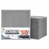 Non-Scratch Metallic Yarn Cleaning Cloths - Mesh Texture Kitchen Scrubbers, Heavy-Duty Quick-Dry Silver Hand Wash Tools, Daily Hygienic Odor-Free Dishwasher-Safe Cloths, Built to Outlast Sponges for Grease Removal on Stainless Steel Pots