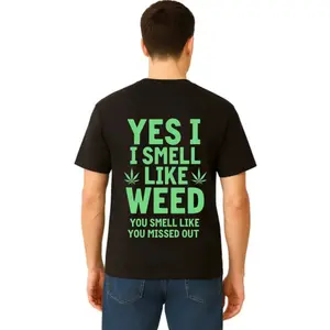 Heavy-Duty Fashion Sweatshirt Black Hoodie Yes I Smell Like Weed You Smell Like You Missed Out Marijuana Leaf Print Casual Streetwear For Men And Women Menswear Natural Clearance Deals Today Shop Deals Clearance Deals Clearance Items Print Hoodie M