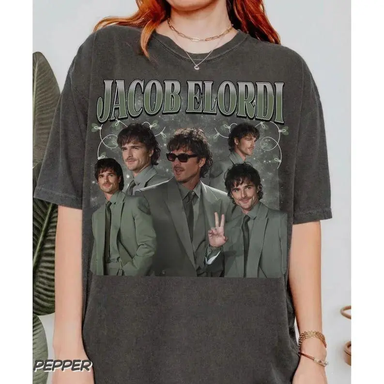 Jacob Elordi Gildan T-Shirt, Gift for Fans, Aesthetic Shirt for Jacob Elordi Lovers