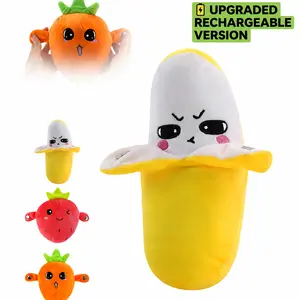 Banana Beat Plush Toy Set - USB Rechargeable Electric  Motion Sensor Music Interactive Toy,  Funny Gift for Kids Adults Couples  Friends Valentine Easter Party Plushie