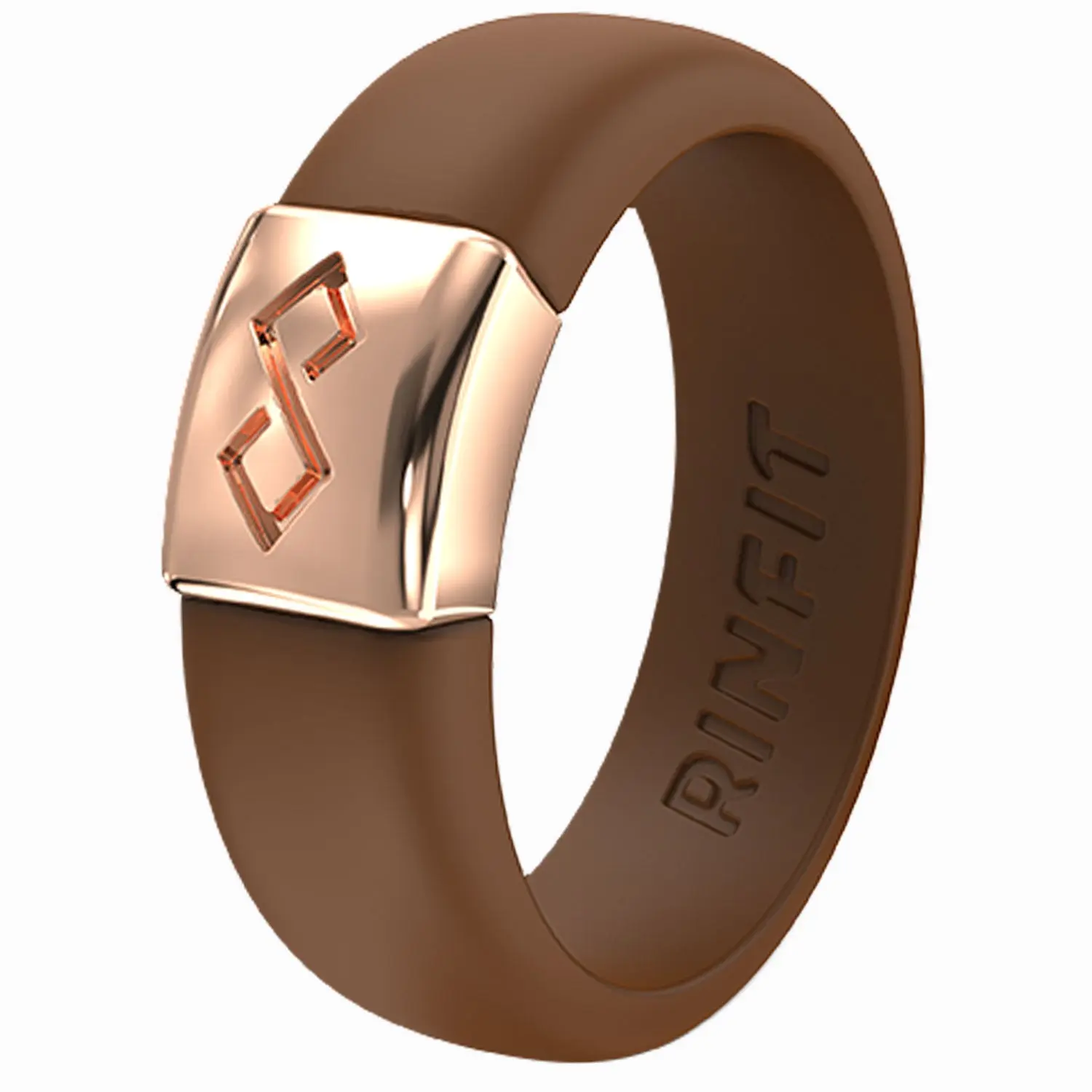 Dark Brown & Metal-Rose Gold