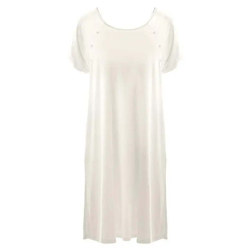 Women's Solid Bamboo Labor and Delivery Hospital Gown - Natural
