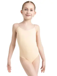 Camisole Leotard With Clear Transition Straps - Girls