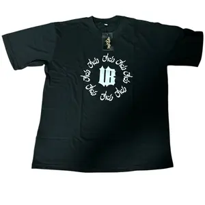 Unbothered The Brand Tee Shirts Size L Black T-Shirt with Unique White Logo Design