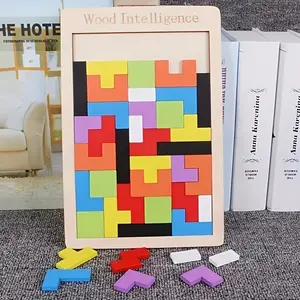 Colorful 3D Building Blocks Puzzle Game, Wooden Puzzle, Shape Recognition Puzzles, Kids Intelligence Toy, Enhances Iq and Creativity, Educational Toy, Wooden Jigsaw Puzzle