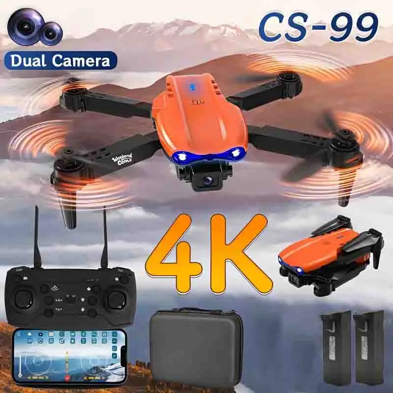Kids Beginner Drone, Not a Professional Drone - Drone with One-Key Landing, Headless Mode, CarryingCase & 2 Batteries, RC Quadcopter Toy for Boys & GirlsAges 6-14 Dual Camera