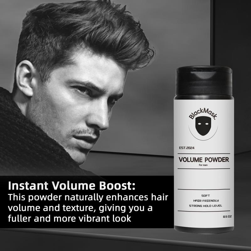 BlackMask Volume Powder - 0.5oz, Soft Hold Hairspray for Men & Women, Matte Finish, No-Rinse Styling Powder, Styling Powder | Matte Finish Powder | Soft Texture, Hair Styling Products