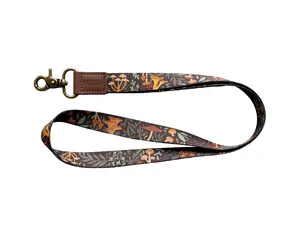 Forest Foliage Neck Lanyard for keys, Event Passes, ID Badges, Phones, and wallets Accessories Leather