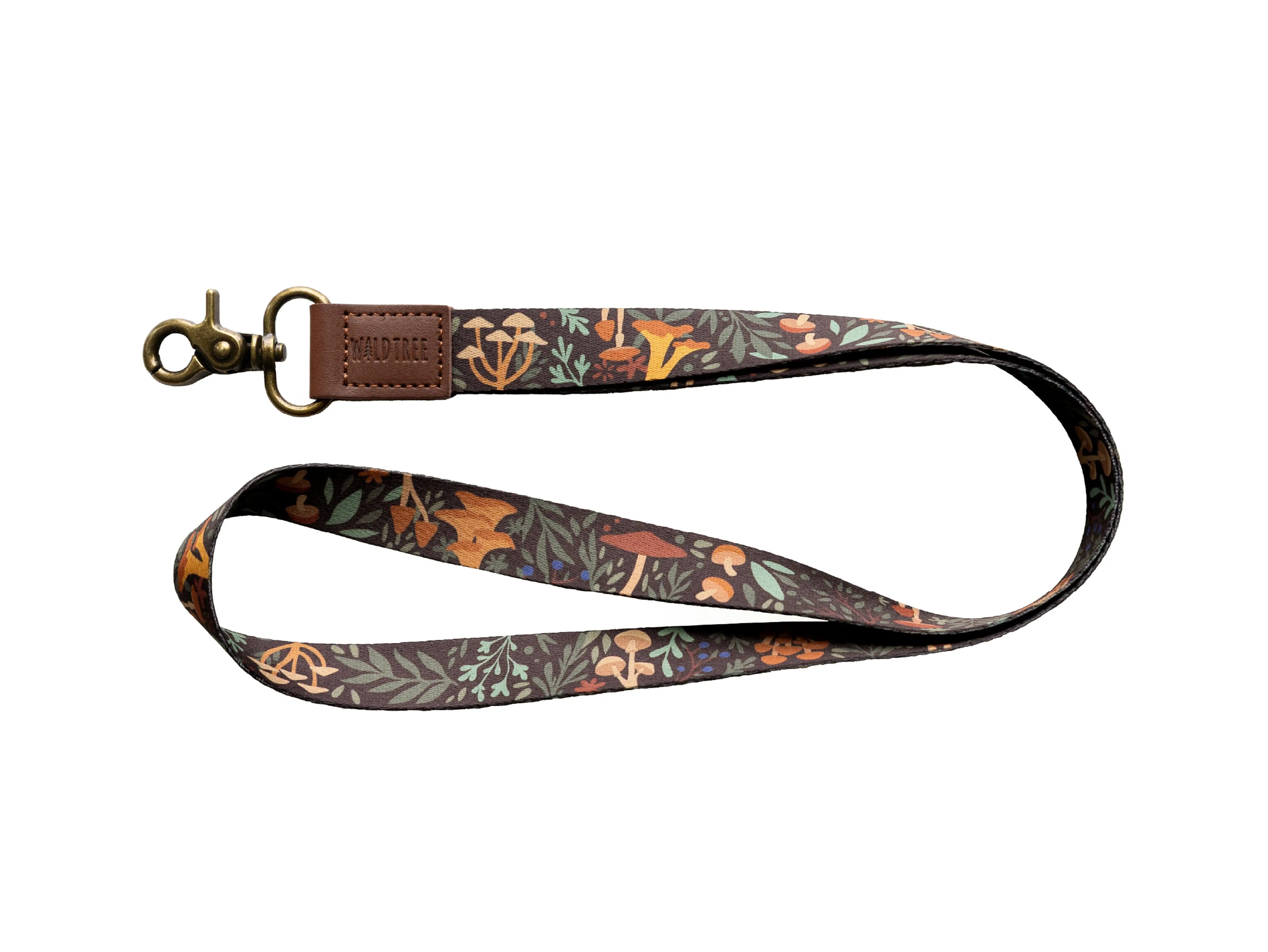 Forest Foliage Neck Lanyard for keys, Event Passes, ID Badges, Phones, and wallets Accessories Leather