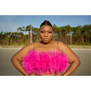 Fuchsia Tube swimsuit top