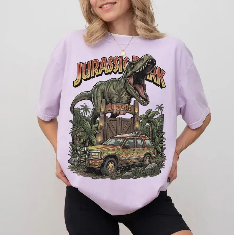 Comfort Colors Vintage Jurassic Park Shirt, Retro Jurassic Park Entrance Tour Tee, T Rex Dinosaur Jurassic World Movie Fan Gift Shirt