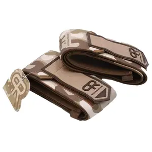 Elbow Wraps for Weightlifting - Heavy Duty Construction, 25% More Elasticity, Reinforced Stitching, Extra Wide Fastener, Easy to Adjust, (Sand Camo)