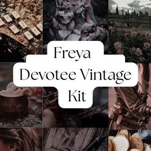 Freya Worship Vintage Bundle, Vintage Witchcraft Tools, Norse Paganism Bundle, Freya Devotee Worship Kit, Norse Pagan Love Witch Kit