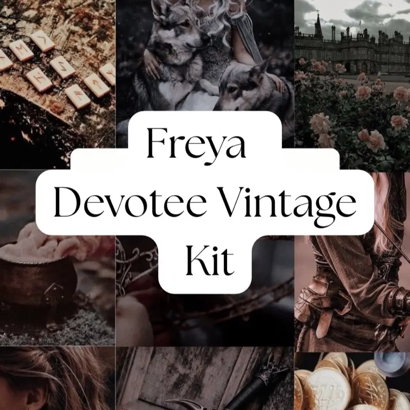 Freya Worship Vintage Bundle, Vintage Witchcraft Tools, Norse Paganism Bundle, Freya Devotee Worship Kit, Norse Pagan Love Witch Kit