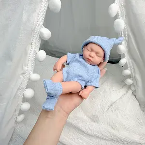 19cm Mini Sleeping Reborn Baby Doll Toy, Cute Children Room Decoration, High-Quality Baby Doll Gifts for Girls, Perfect for Christmas & Birthdays, Surprise Figure Doll, Cute Doll Collectible, Lifelike Newborn Doll