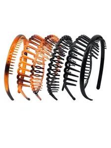 6pcs Leopard Print Wave Hairbands, Wide Non-Slip Design, Durable and Simple, Ideal for Face Washing and Skincare, Unisex Hair Accessories