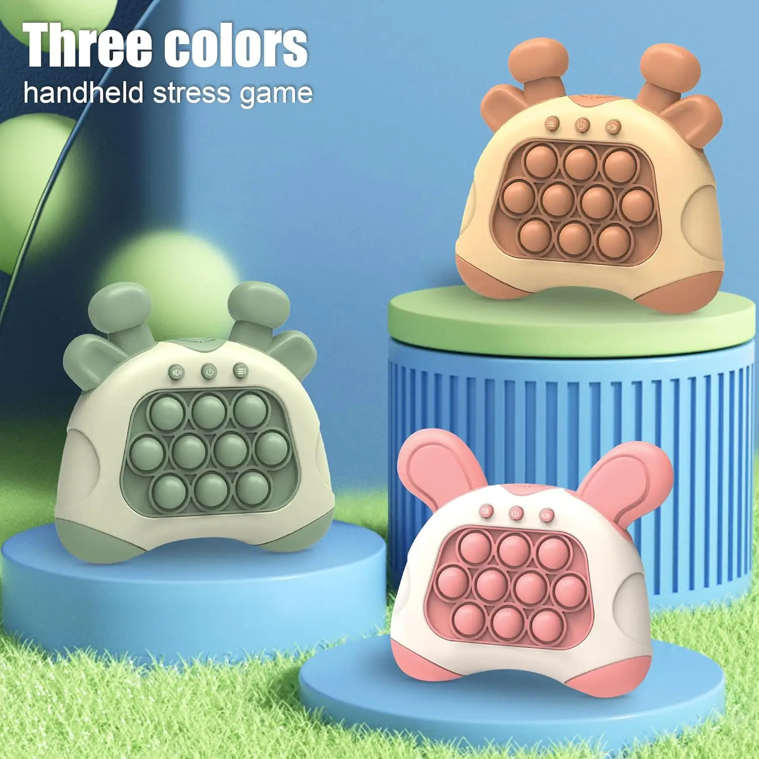 TTZZ Fast Push Game Console with 5 Modes and Colorful Lights for Kids and Adults