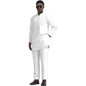 African Clothes Dashiki Suits for Men 2 Piece African Shirts and Pant Slim Fits Formal Attire to Party Wear