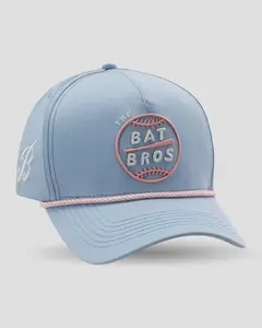 Bat Bros Five Panel Cap - Light Blue