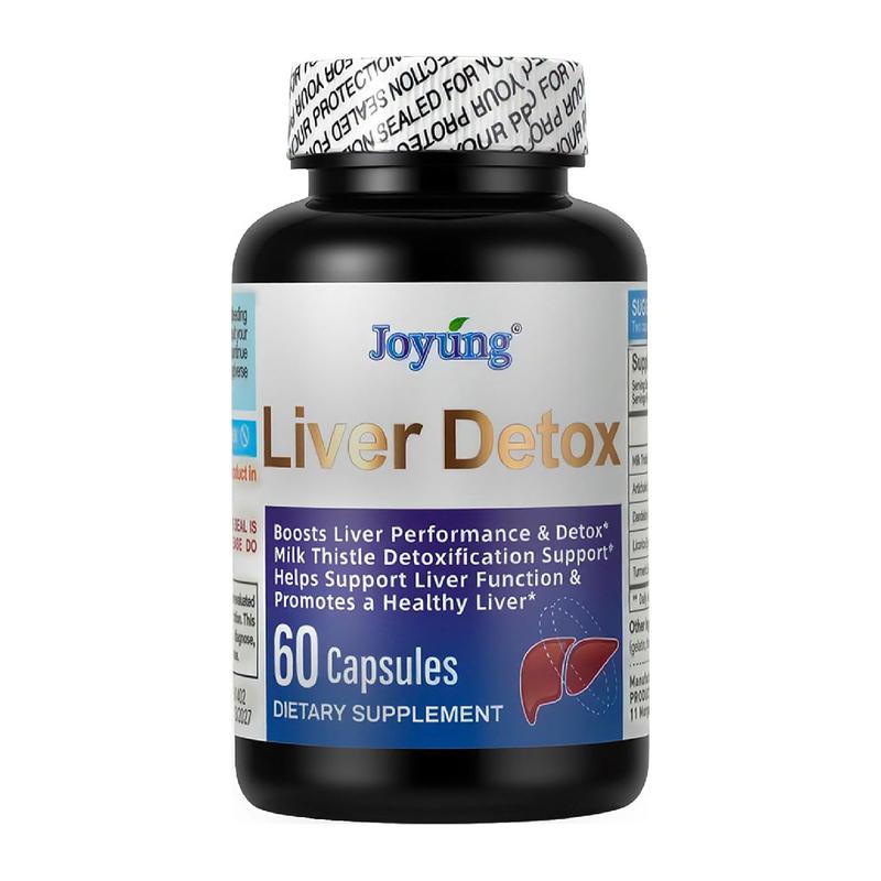 JOYUNG Liver Support with 540mg Milk Thistle, Artichoke, Dandelion, Licorice & Turmeric | Boosts Liver Performance & Detoxification, Supports Liver Function, Promotes Healthy Liver, Natural Herbal Liver Detox Supplement, 60 Capsules