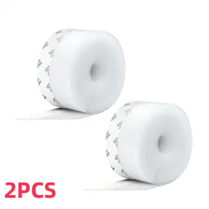 2pcs 16.4Ft Door Weather Stripping, (1.38in Width) Weather Stripping Door Draft Stopper Adhesive Seal Strip Anti Draft Insulation Tape for Doors Windows and Shower Doors