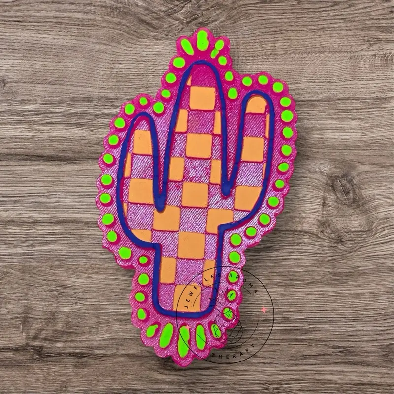 Checkered cactus  Car Freshie