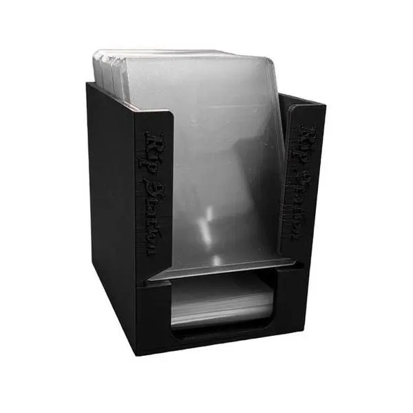 Relic Replays: Rip Station TCG Card Caddy – Top Loader Dispenser, Penny Sleeve Holder and Pack Opening Organizer