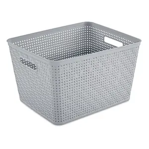Sterilite 14"Lx8"H Woven Rectangular Tall Basket for Home Organization (6 Pack)