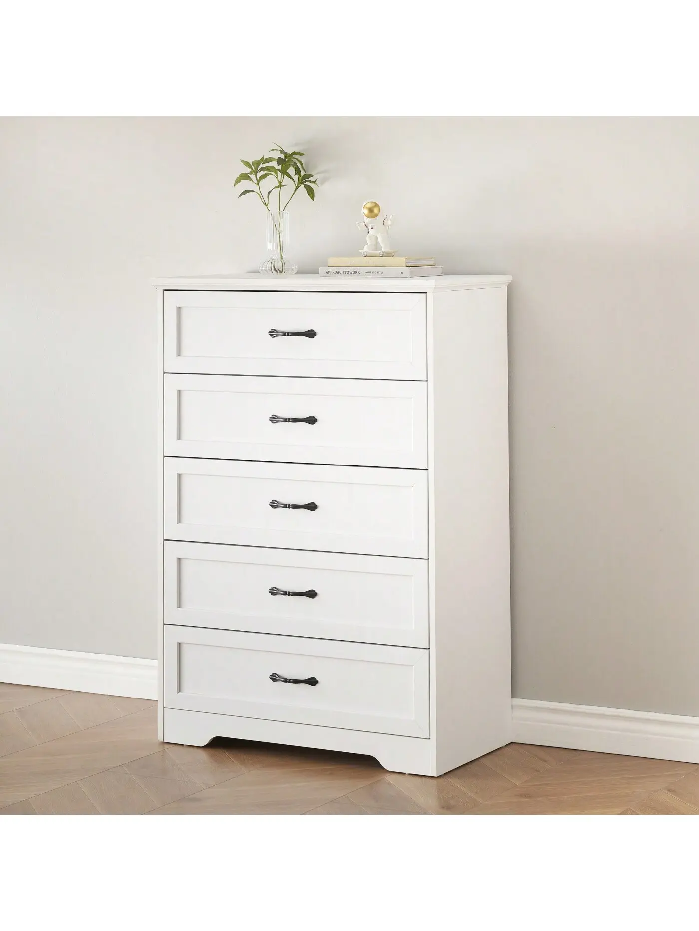 【Christmas Gift】5-Drawer Modern Wooden Dresser, Closet & Clothes Organizer, Indoor Furniture Cabinet for Kids Bedroom, Drawers for Bedroom, Wooden Drawer Dresser